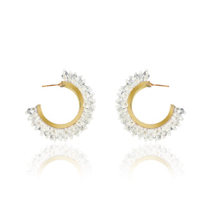 Carie Crystal hoop earrings