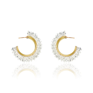 Carie Crystal hoop earrings