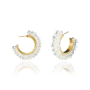 Carie Crystal hoop earrings