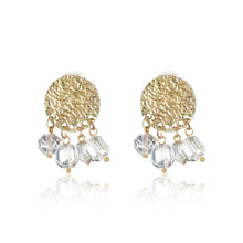 Load image into Gallery viewer, Samantha crystal golden eardrop

