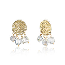 Load image into Gallery viewer, Samantha crystal golden eardrop
