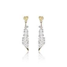 Load image into Gallery viewer, Elsa gold and crystal earrings
