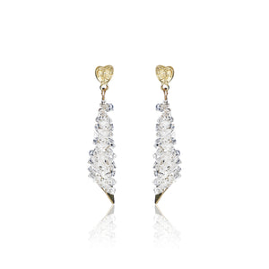 Elsa gold and crystal earrings