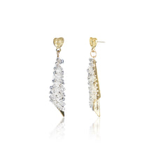 Load image into Gallery viewer, Elsa gold and crystal earrings
