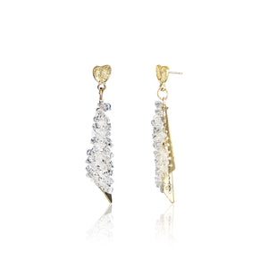Elsa gold and crystal earrings