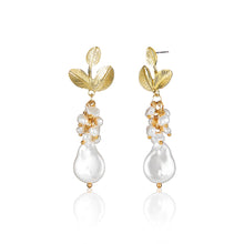 Load image into Gallery viewer, Ananya golden pearl drop earrings
