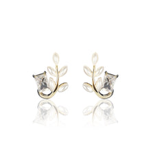 Load image into Gallery viewer, Charlotte studs (pearl &amp; crystal)
