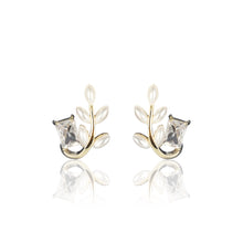 Load image into Gallery viewer, Charlotte studs (pearl &amp; crystal)
