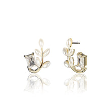 Load image into Gallery viewer, Charlotte studs (pearl &amp; crystal)
