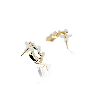 Charlotte studs (pearl & crystal)