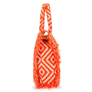 The Orange Fringe Tote Jacquard