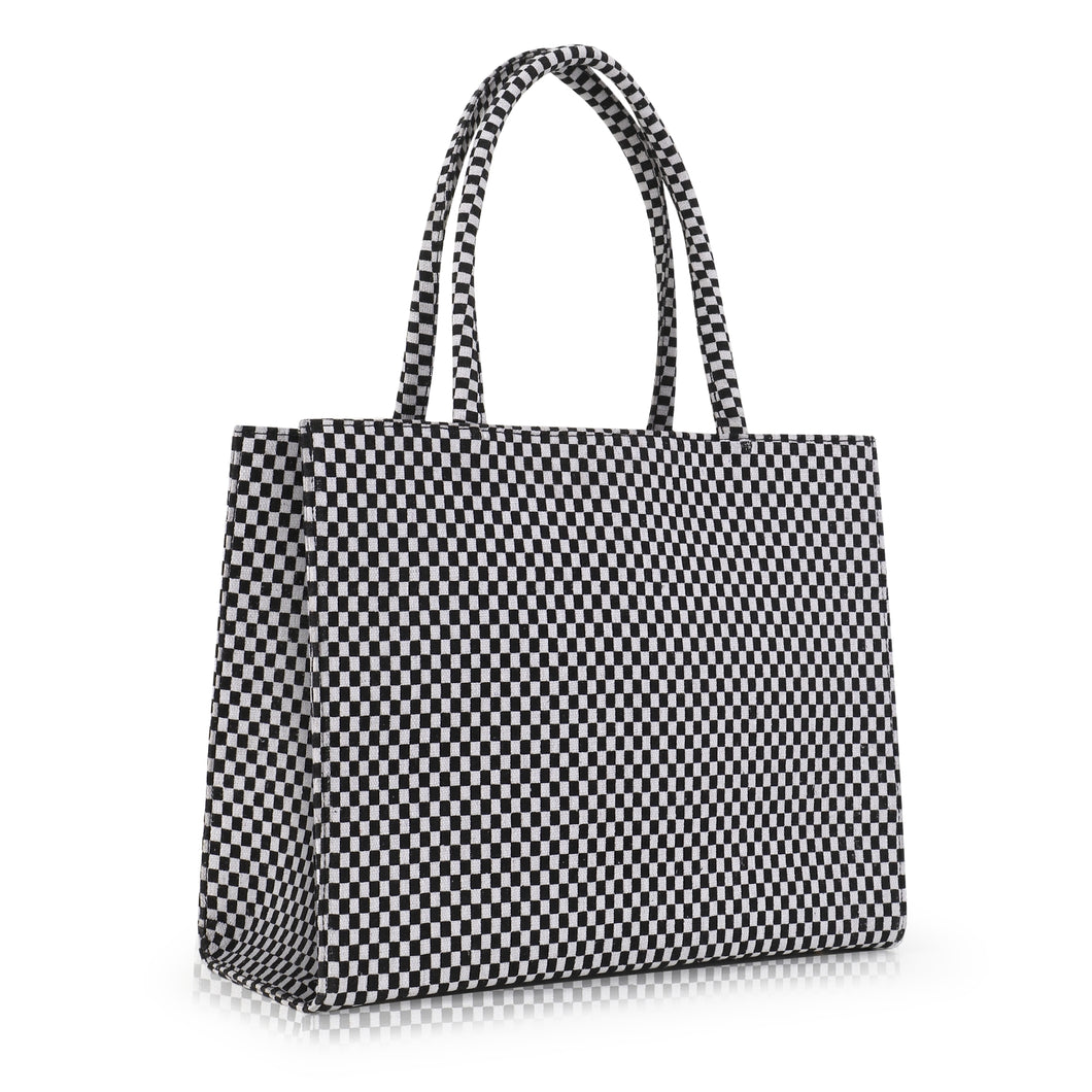 Checker Tote bag ( Jacquard )