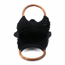 Load image into Gallery viewer, Banjara crochet bag with wooden handle
