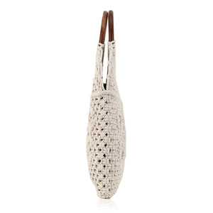 Banjara crochet bag with wooden handle