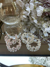 Load image into Gallery viewer, Crystal Rose Hoops
