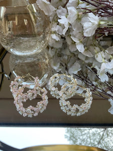 Crystal Rose Hoops
