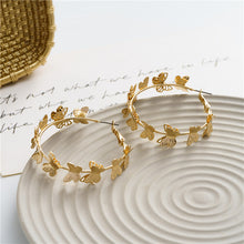 Load image into Gallery viewer, Butterfly Hoop Earrings
