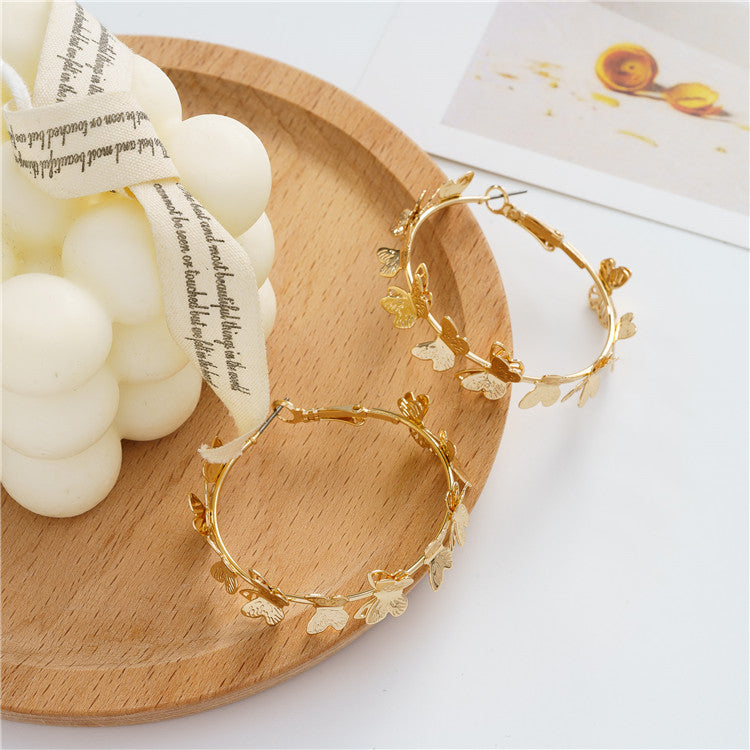 Butterfly Hoop Earrings