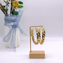 Load image into Gallery viewer, Jazz Gold Hoop Earrings
