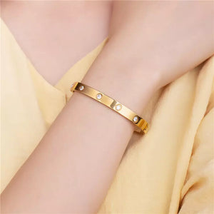 Furl stone studded bracelet