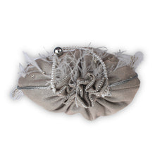 Load image into Gallery viewer, Liyana Feather Silver Potli Bag
