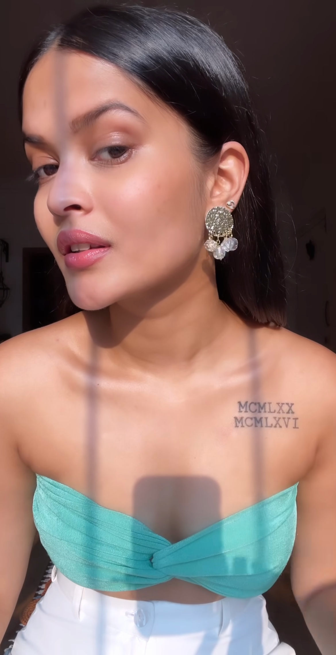 Samantha crystal golden eardrop
