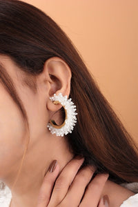 Carie Crystal hoop earrings