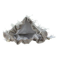 Load image into Gallery viewer, Liyana Feather Silver Potli Bag
