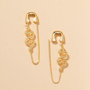 Snake pin earrings ( Gold )