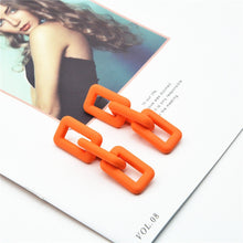 Load image into Gallery viewer, Caisy chain Colourful Drop Earrings
