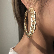 Load image into Gallery viewer, Jazz Gold Hoop Earrings
