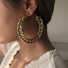 Load image into Gallery viewer, Jazz Gold Hoop Earrings
