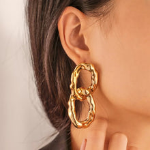 Load image into Gallery viewer, Fearless Golden Drop Earrings
