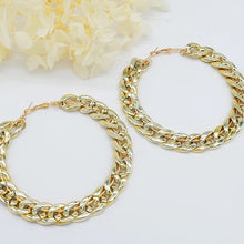 Load image into Gallery viewer, Jazz Gold Hoop Earrings
