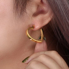 Load image into Gallery viewer, Heart hoops (small)
