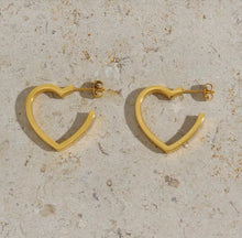 Load image into Gallery viewer, Heart hoops (small)
