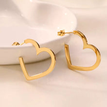 Load image into Gallery viewer, Heart hoops (small)
