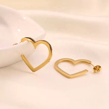 Load image into Gallery viewer, Heart hoops (small)
