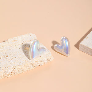 Pearl hearts earrings