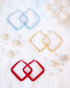 Coloured Square Hoops