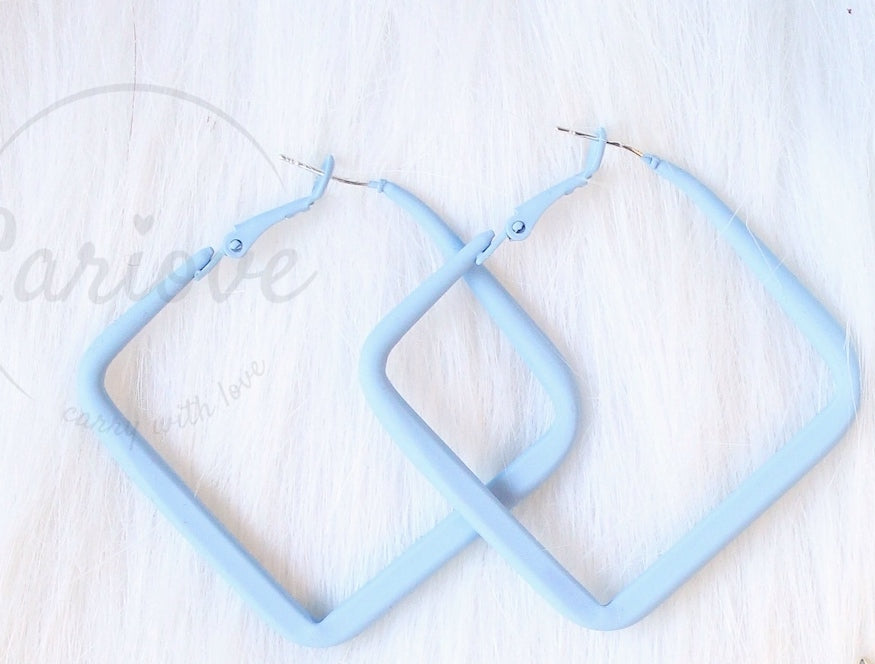 Coloured Square Hoops